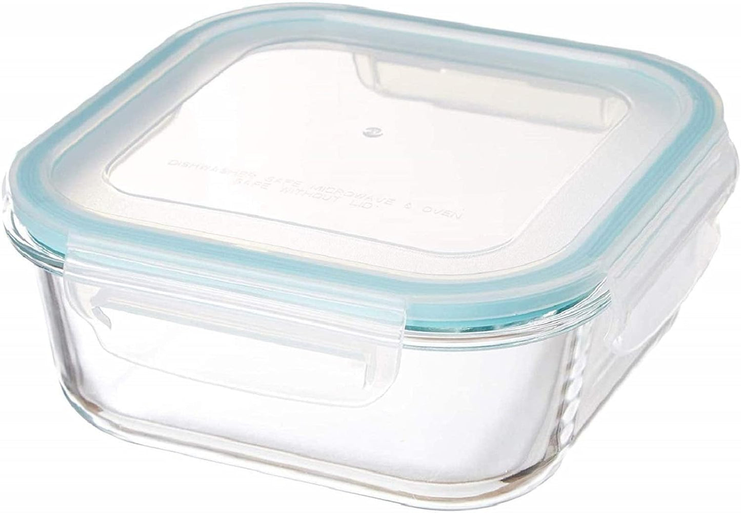 SignoraWare Lock N Store Borosilicate Glass Square Container | Trendy and stylish | Heat Resistant | Air Tight & Spill Proof | Microwave safe | Best for Storing Leftovers (1.1 Ltr | Clear)