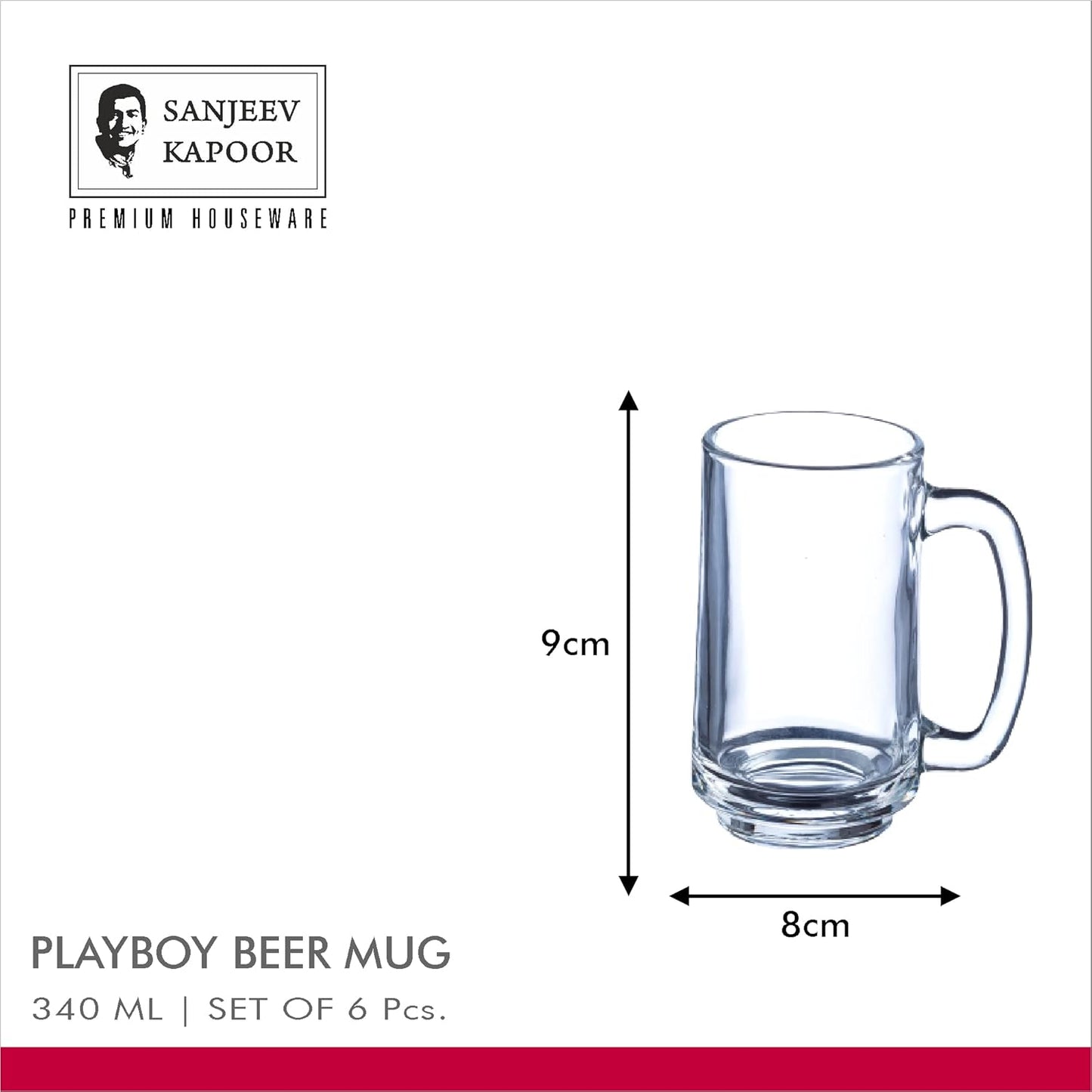 Sanjeev Kapoor Playboy Beer Mug 340 ml