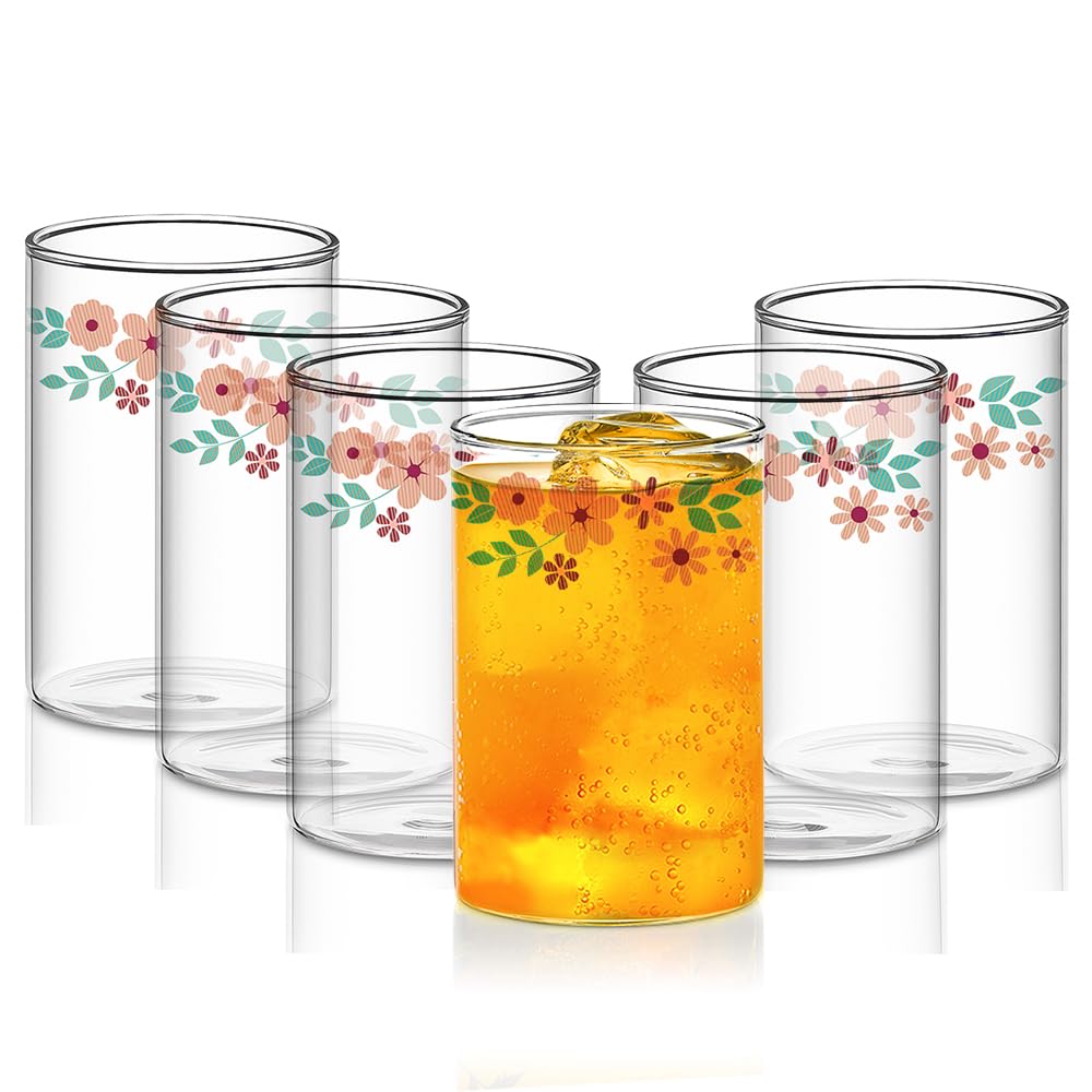Borosil 295ml Ayana Vision 6pc Transparent Drinking Glass | Borosilicate Glass Tumblers for Water, Cold Drinks, Juice | Flame Proof, Microwave & Dishwasher Safe | for Daily use & Gifting