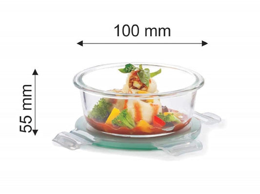 Signoraware Lock `N` Store Glass Container Round 240 ml.