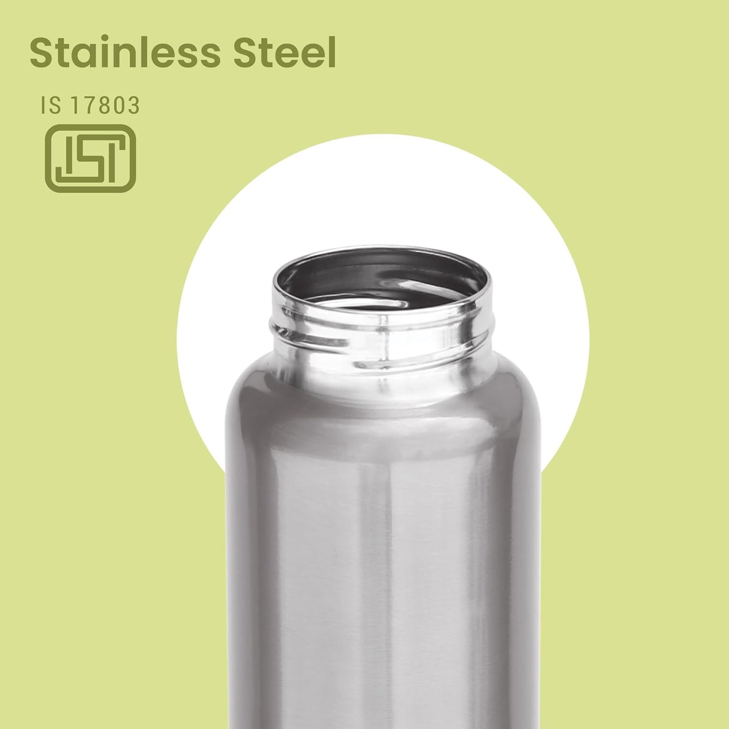 MILTON Aqua 1000 Stainless Steel Water Bottle, 920 ml, Silver | Leak Proof | Office Bottle | Gym Bottle | Home | Kitchen | Hiking | Treking, Travel (Pack of 1)