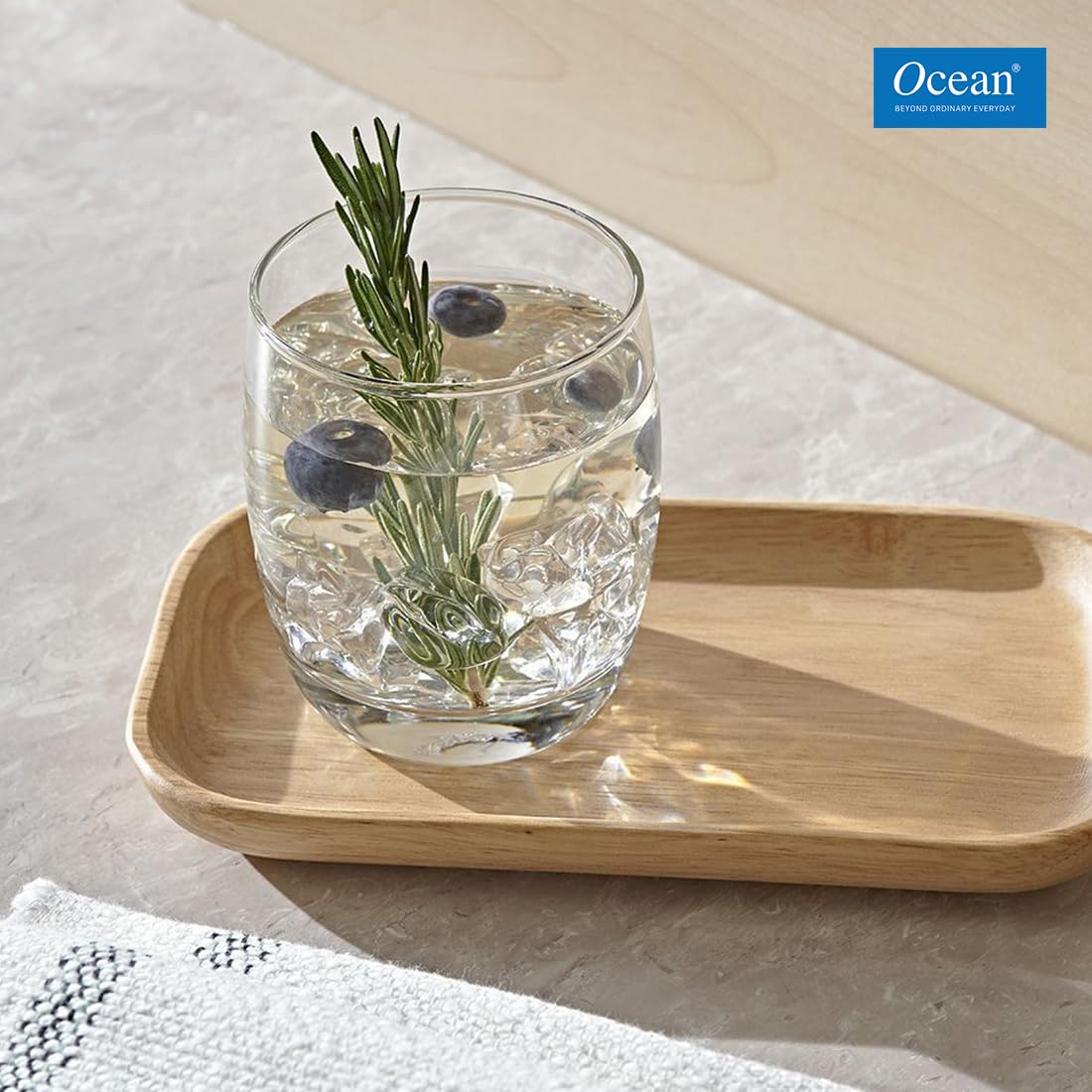 Ocean Ivory Rock Glasses – Set of 6 (265 ml) | Elegant Glassware for Every Occasion