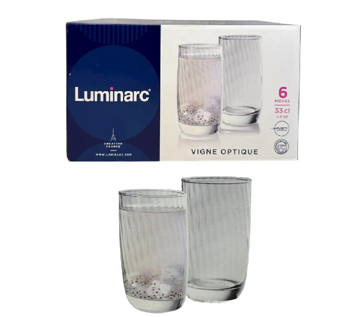 Luminarc VIGNE OPTIQUE HIGHBALL 330 ML SET OF 6