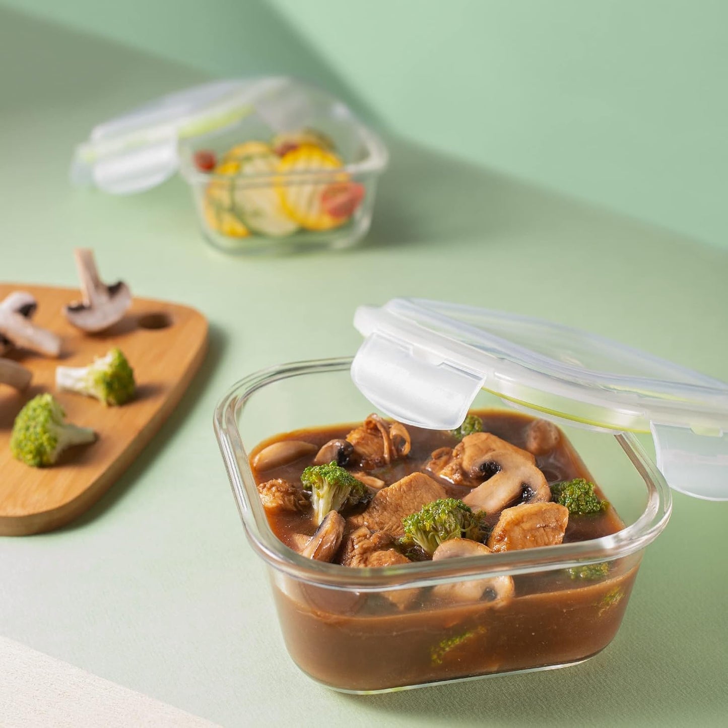 Jaypee Plus Klaro Square 180ML Glass Storange Container Transparen