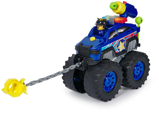 PAW Patrol Rescue Wheels Chases Deluxe Monster Truck with Bullet Drop, Motorised Winch, Lights & Sounds, Toy for Children from 3 Years