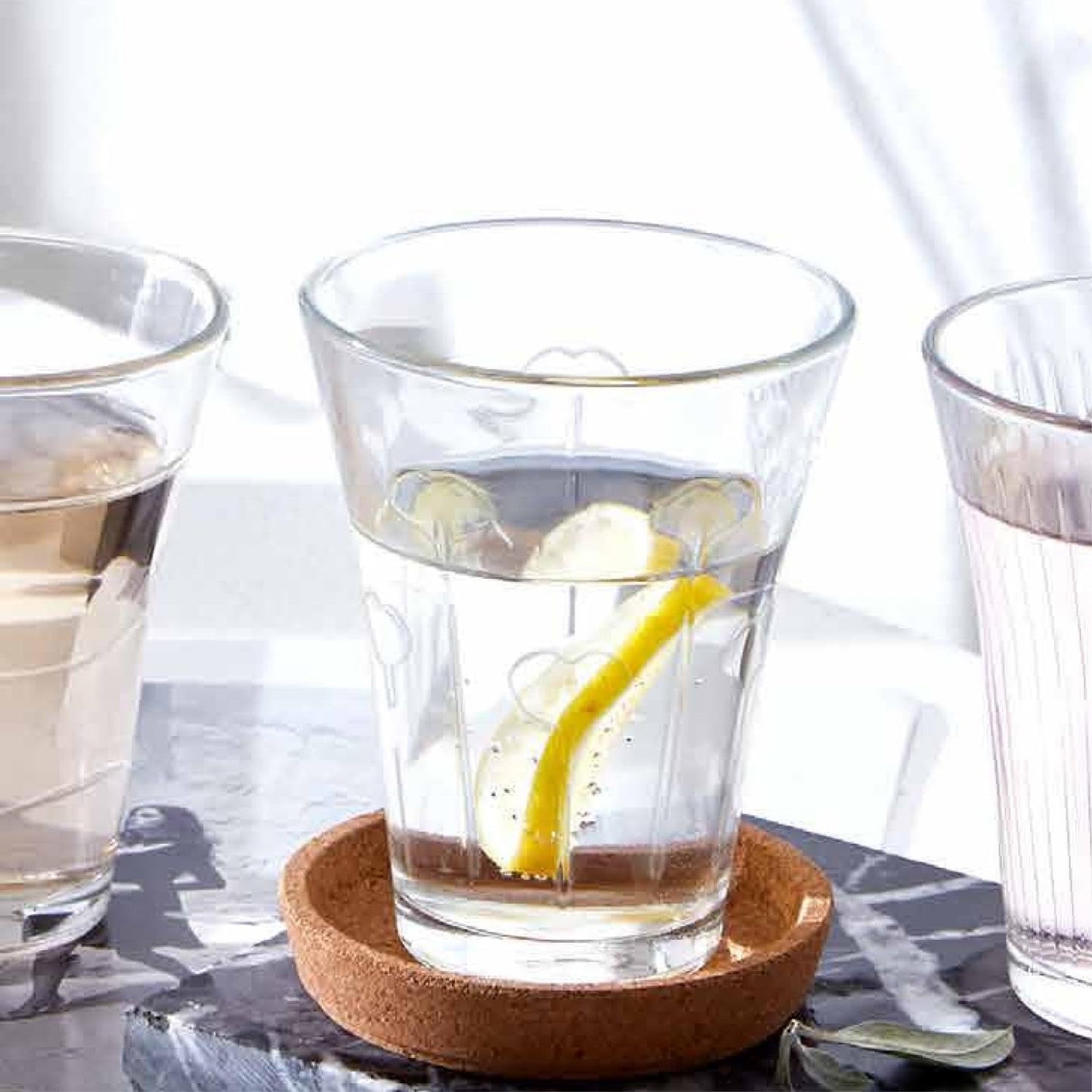 Ocean Space Leaf Hi Ball Glass, Set Of 6, 300Ml, P03861, Mocktail Glass, Highball Glass, Beverage Glass, Water Glass, Juice Glass