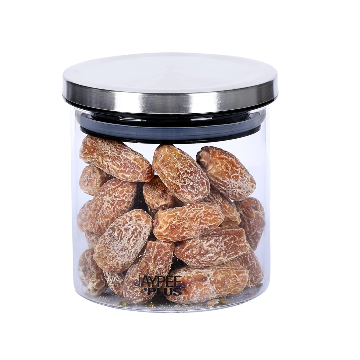 Jaypee Plus Uniklass Klear Round Borosilicate Kitchen Storage Jar Container With Airtight Lid