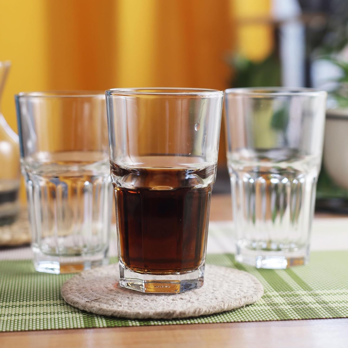 Ocean Centra Hi Ball Soda Lime Glass Set (300 ml, 6 pcs) | Stylish & Durable Glassware to Serve Water, Juice, Soft Drink & Iced Beverages | Used for Home Party, Offices & Restaurants | Dishwashar Safe
