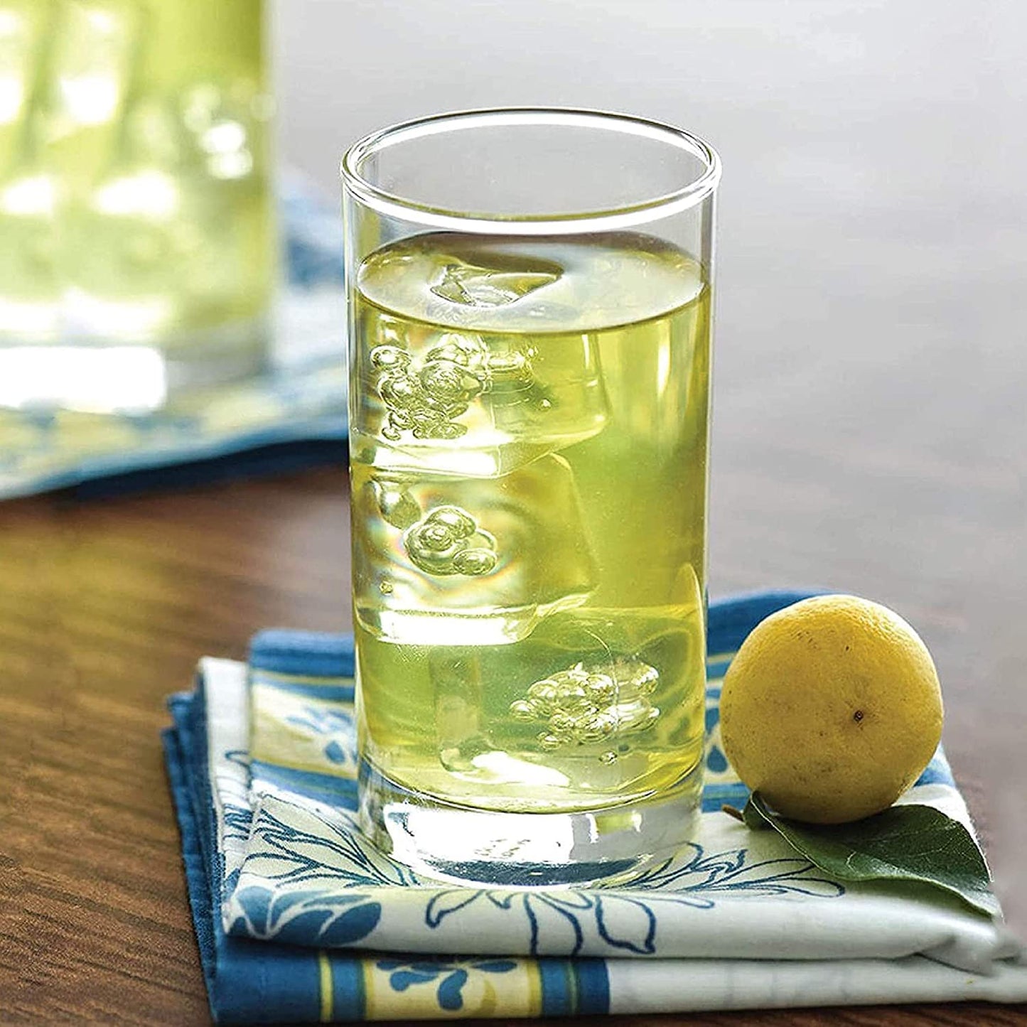 Ocean Fin Line Hi Ball 280ml | Set of 6 | Soda Lime Glass | Clear & Transparent | Used to Serve Water, Juice, Soft Drink, and Other Iced Beverages | Home Party, Offices, Hotel & Restaurant