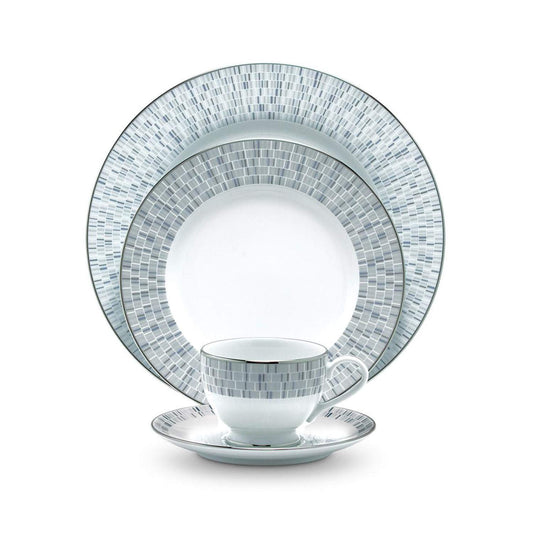 Noritake Japan Porcelain Ceramic Dinner Set 24K Gold, 21 Pieces, Service for 6, Dining Set for Home, Crockery Dinner Set for Gift at Weddings, Plates Dinnerware Sets Hearth Collection Ville De Platine