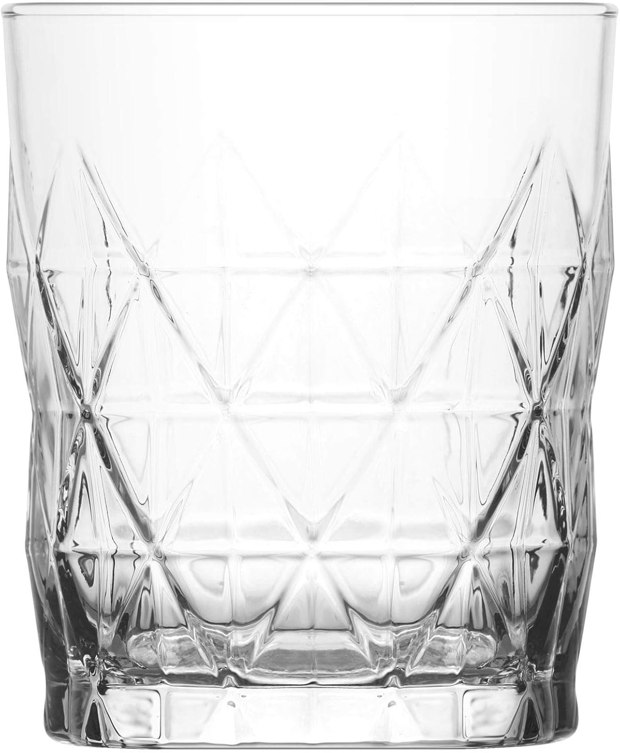 LAV Keops Whisky Tumbler Glasses - 345ml - Pack of 6 Rocks Glasses/Whiskey Glasses