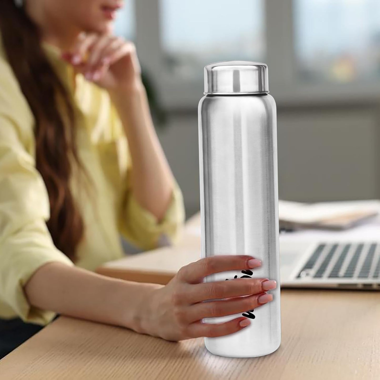 MILTON Aqua 1000 Stainless Steel Water Bottle, 920 ml, Silver | Leak Proof | Office Bottle | Gym Bottle | Home | Kitchen | Hiking | Treking, Travel (Pack of 1)