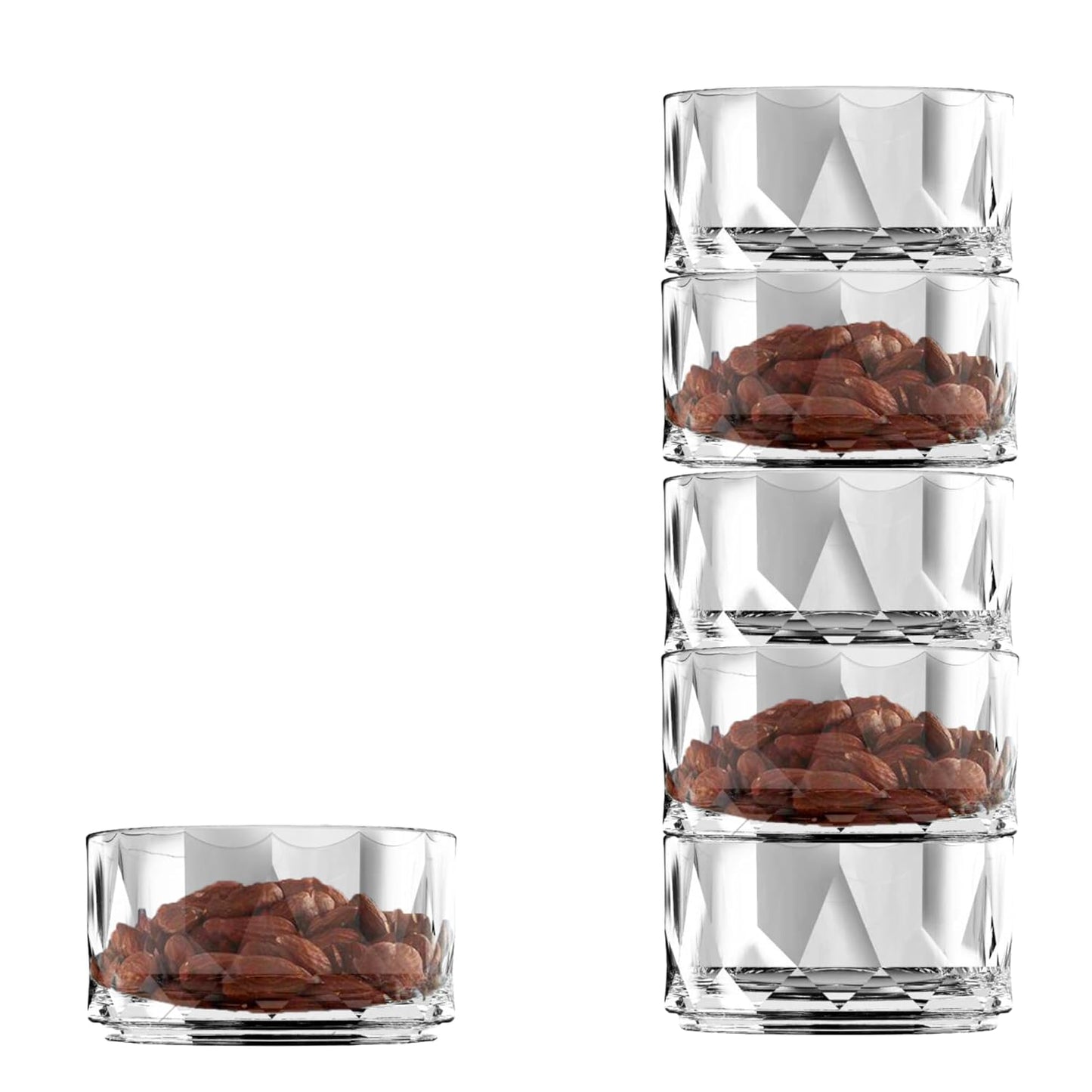 Ocean P02820 Connexion Glass Classic Condiment Bowl (Transparent, 285ml) - Pack of 6