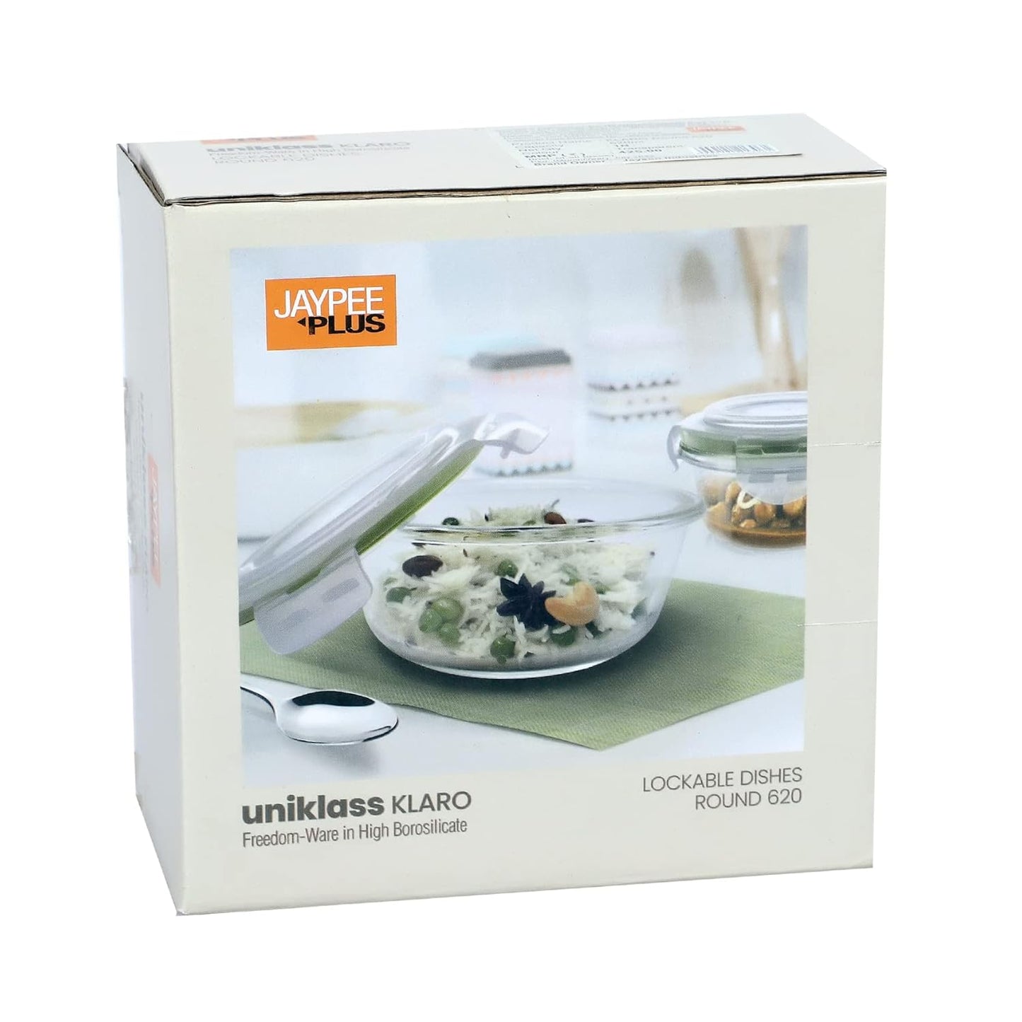 Jaypee Plus Klaro Round 620ML Glass Storange Container Transparent