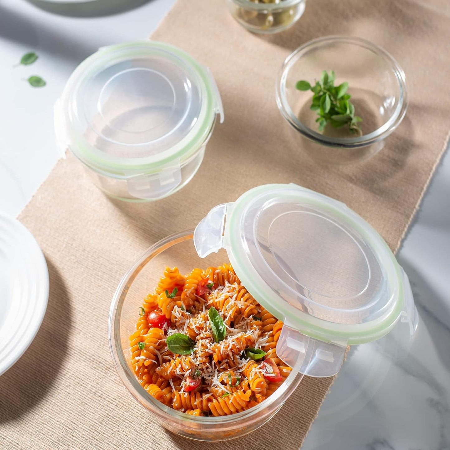 Jaypee Plus Klaro Round 400ML Glass Storange Container Transparent