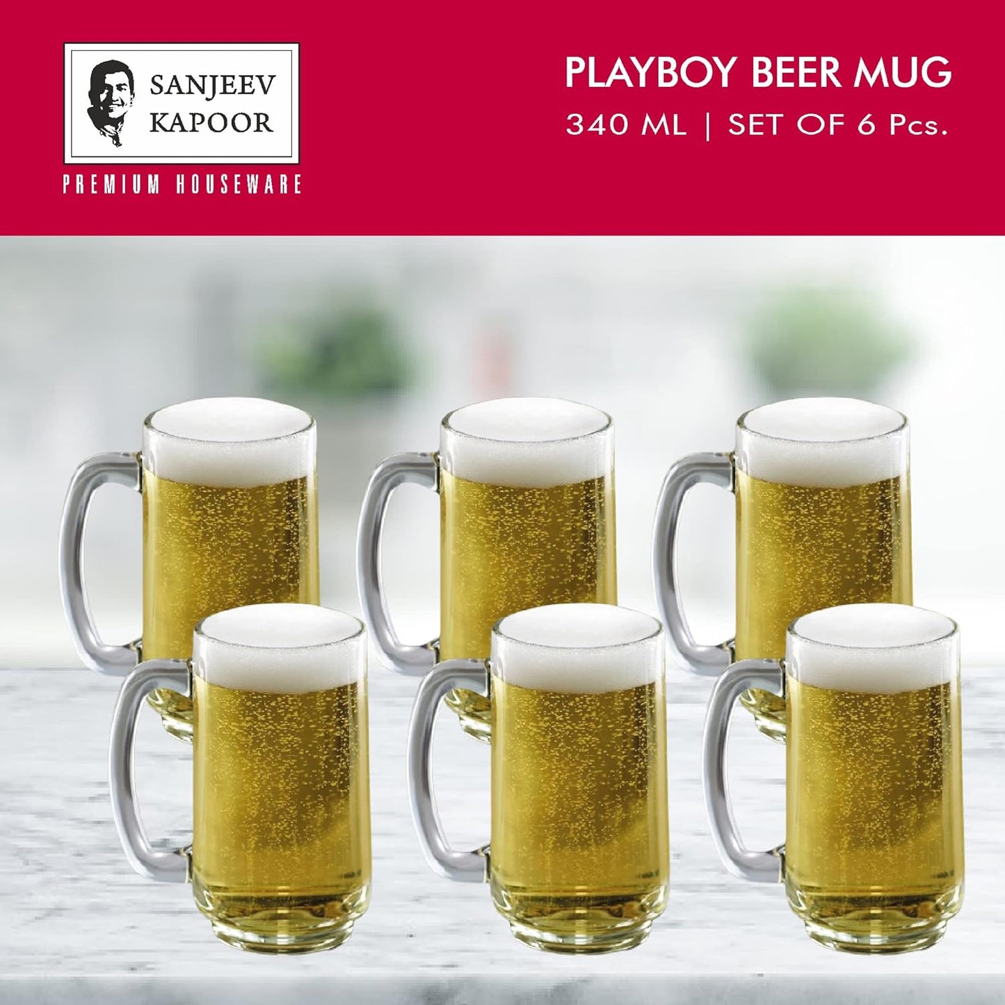 Sanjeev Kapoor Playboy Beer Mug 340 ml