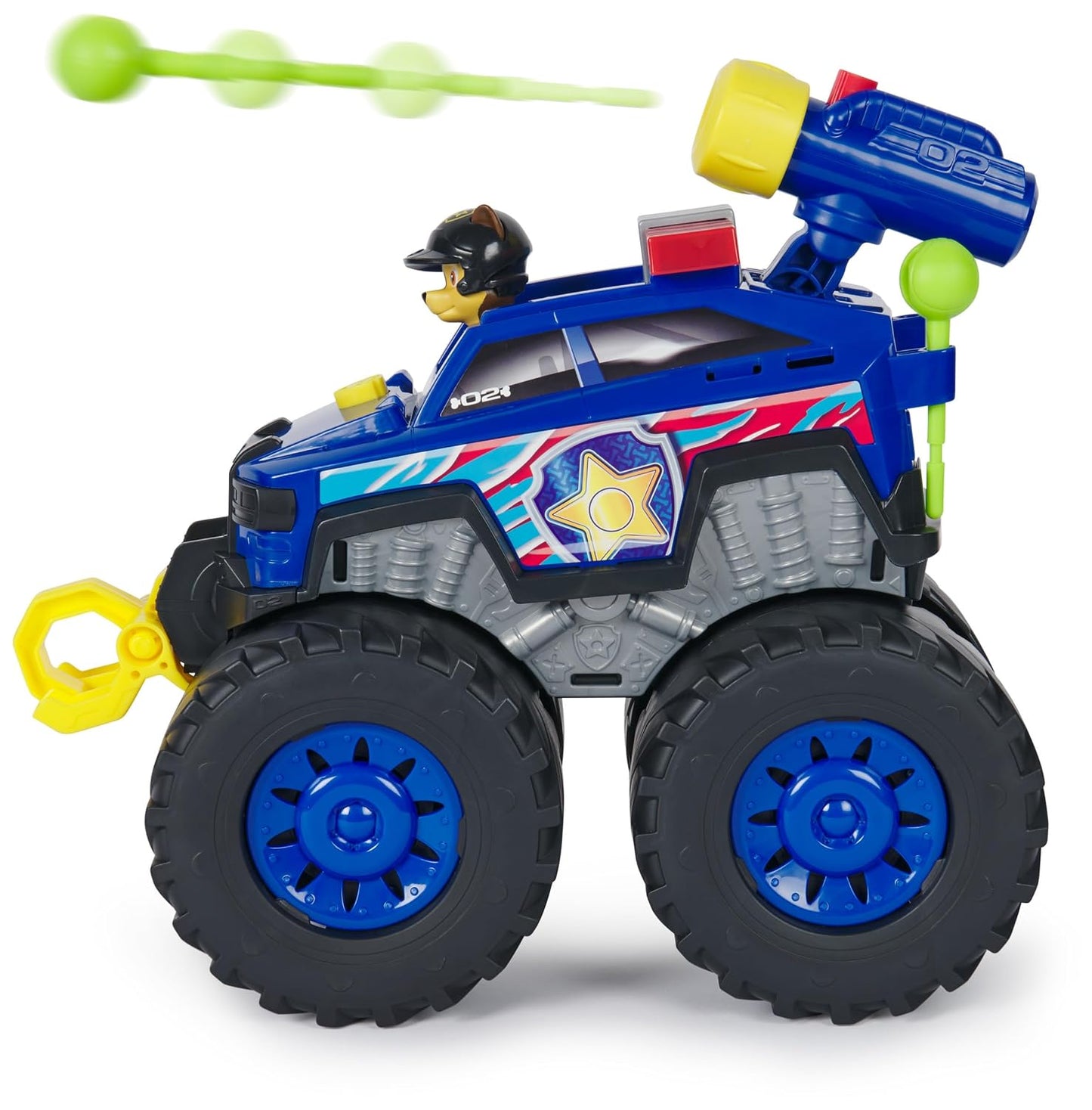 PAW Patrol Rescue Wheels Chases Deluxe Monster Truck with Bullet Drop, Motorised Winch, Lights & Sounds, Toy for Children from 3 Years
