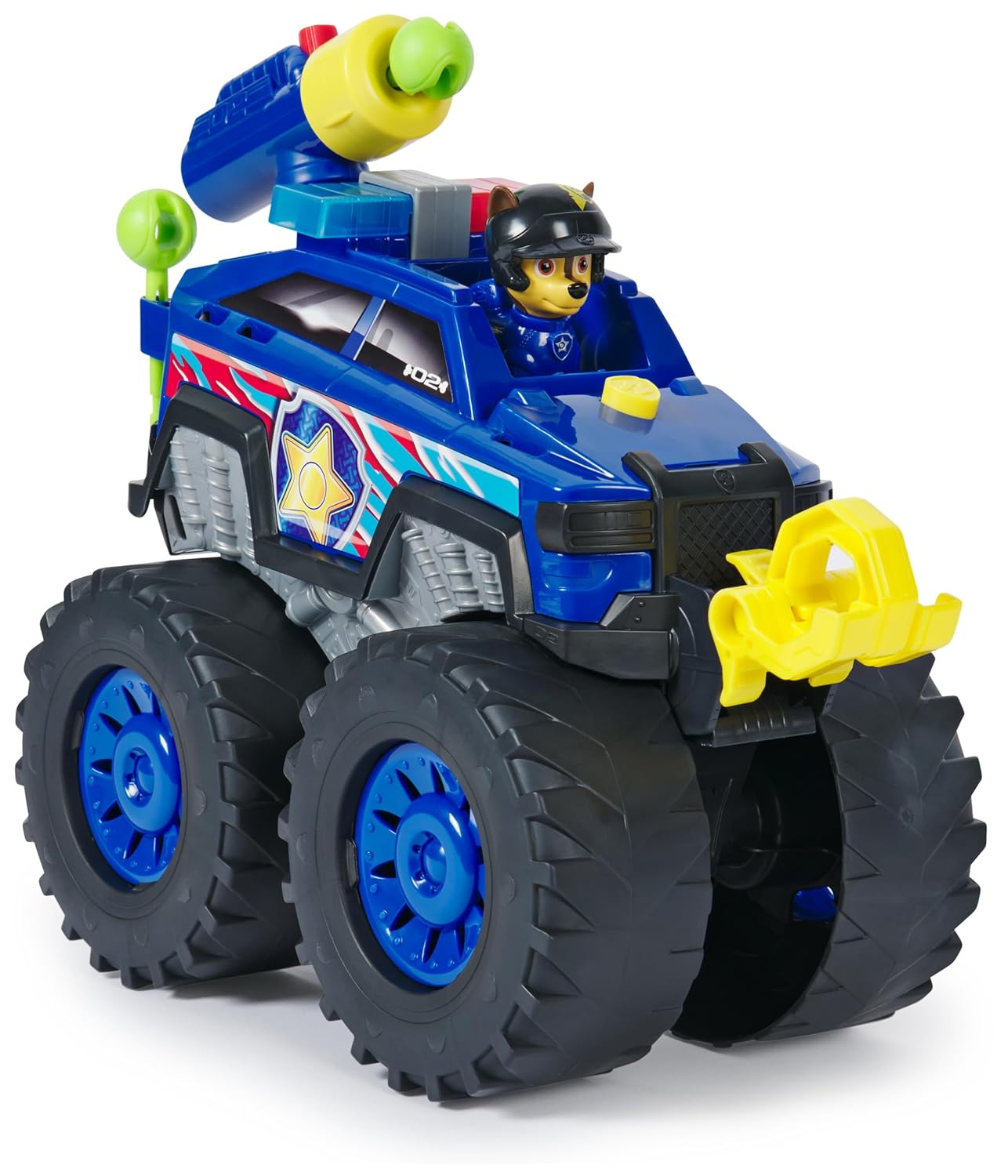 PAW Patrol Rescue Wheels Chases Deluxe Monster Truck with Bullet Drop, Motorised Winch, Lights & Sounds, Toy for Children from 3 Years