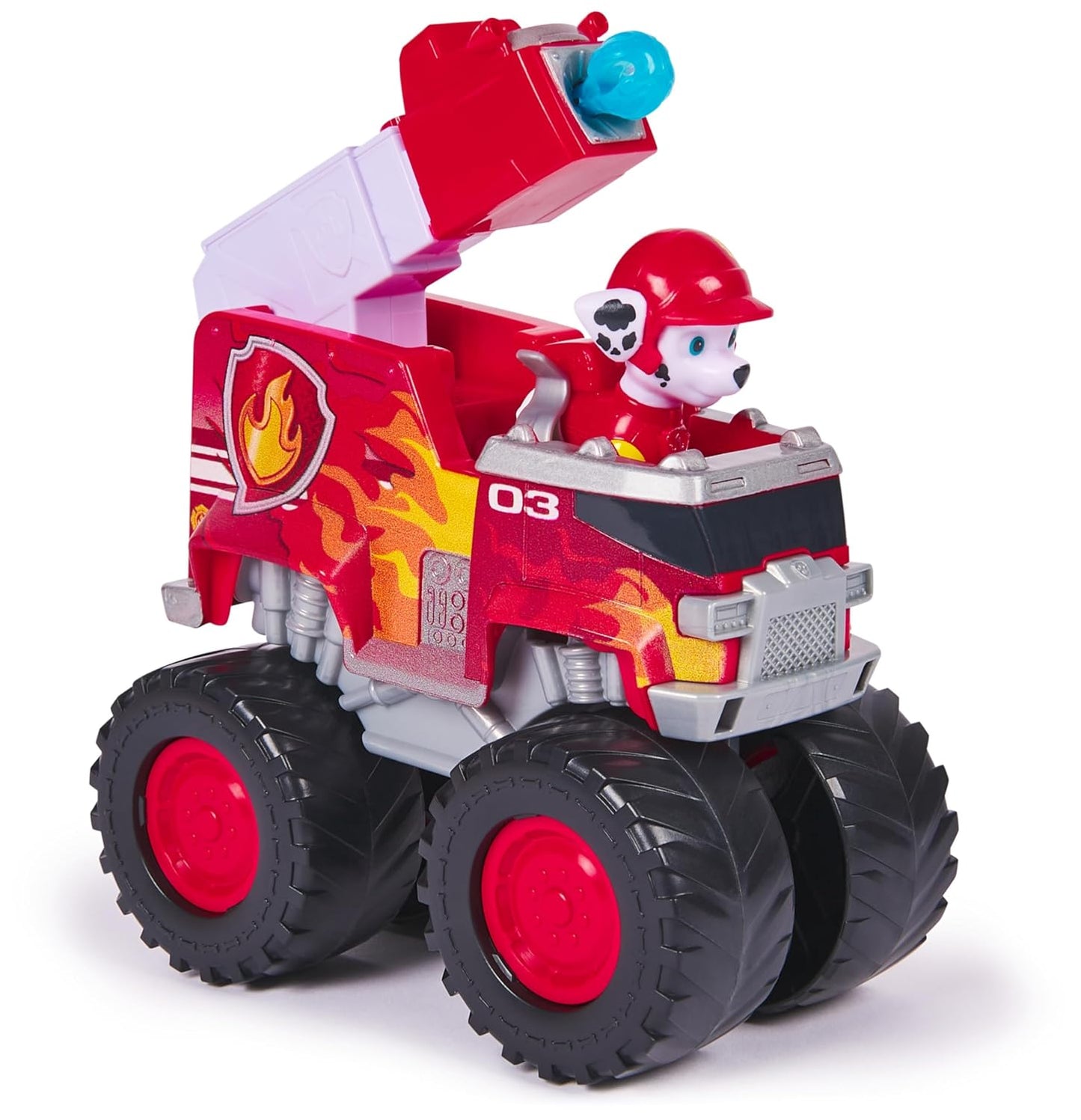 Paw Patrol Marshall Rescue Wheels - Collectable Action Car Figure - 2 Projectiles - Children's Toy for 3 Years and Above