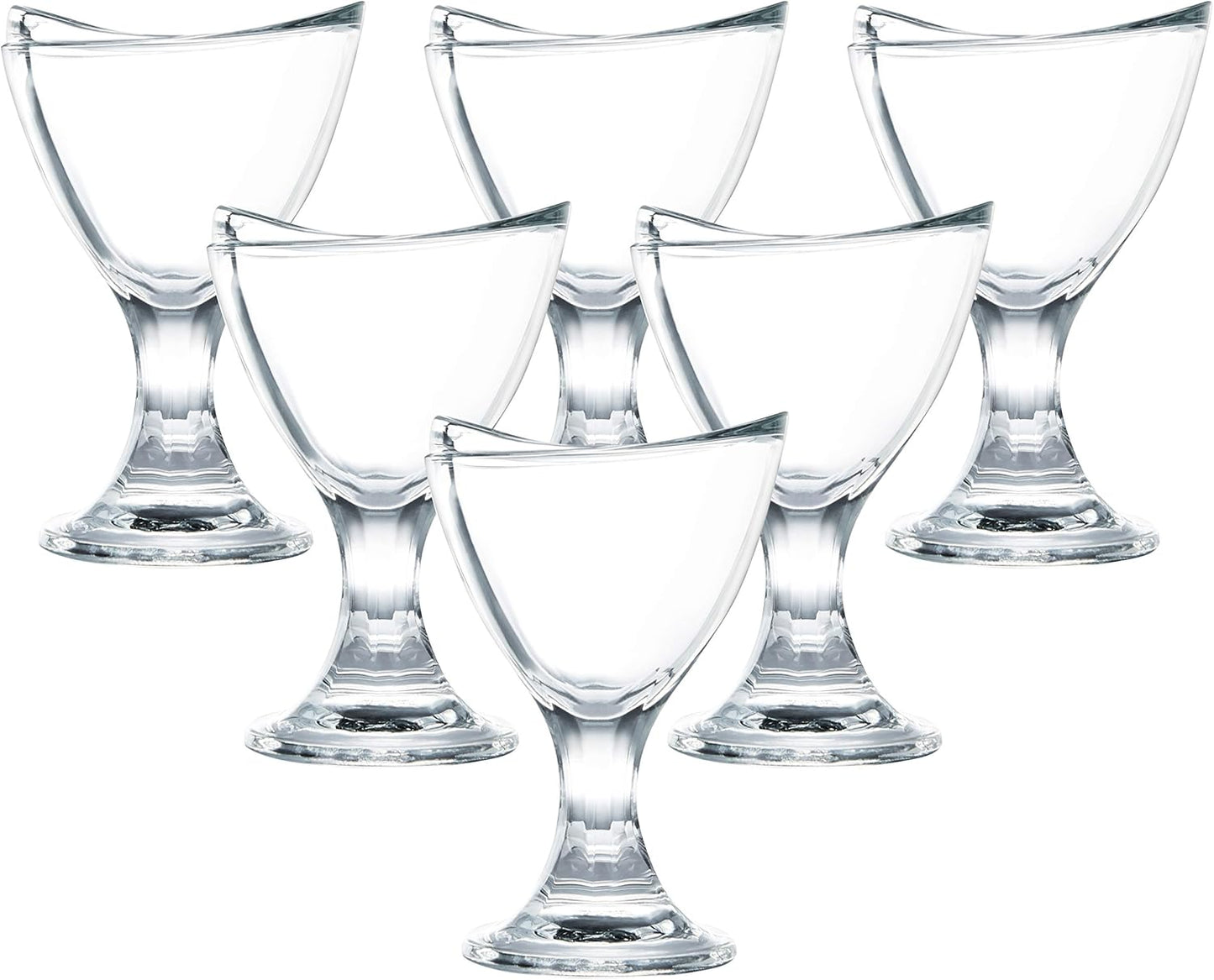 OCEAN DELIGHT SUNDAE CUP 6 3/4 OZ, Clear,P02618, 6 PC SET