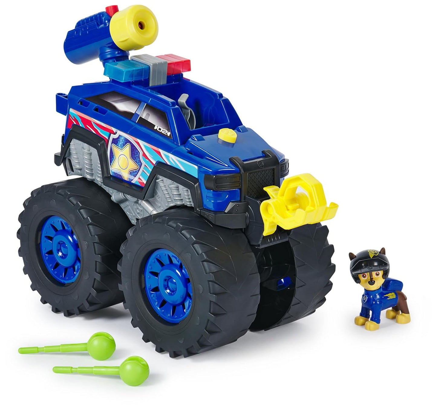 PAW Patrol Rescue Wheels Chases Deluxe Monster Truck with Bullet Drop, Motorised Winch, Lights & Sounds, Toy for Children from 3 Years