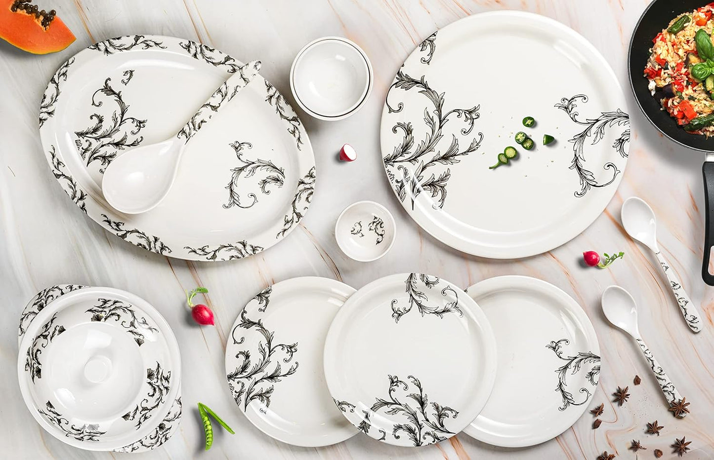Tibros Aster 44-Piece Diana Design Dinner Set