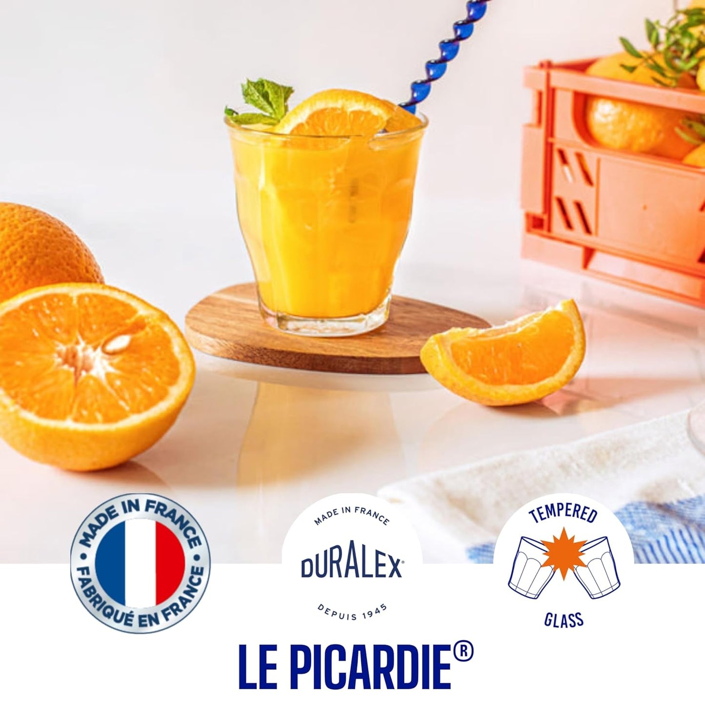 Duralex® Picardie Glass Tumbler 220ML Set of 6 Glasses