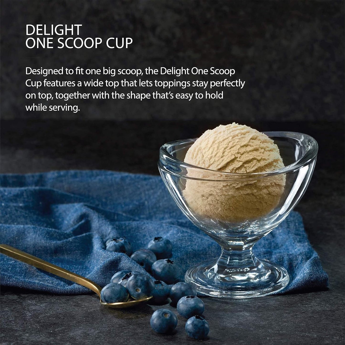 Ocean  Delight Dessert Ice Cream Cup 160 Pack of 6 Clear