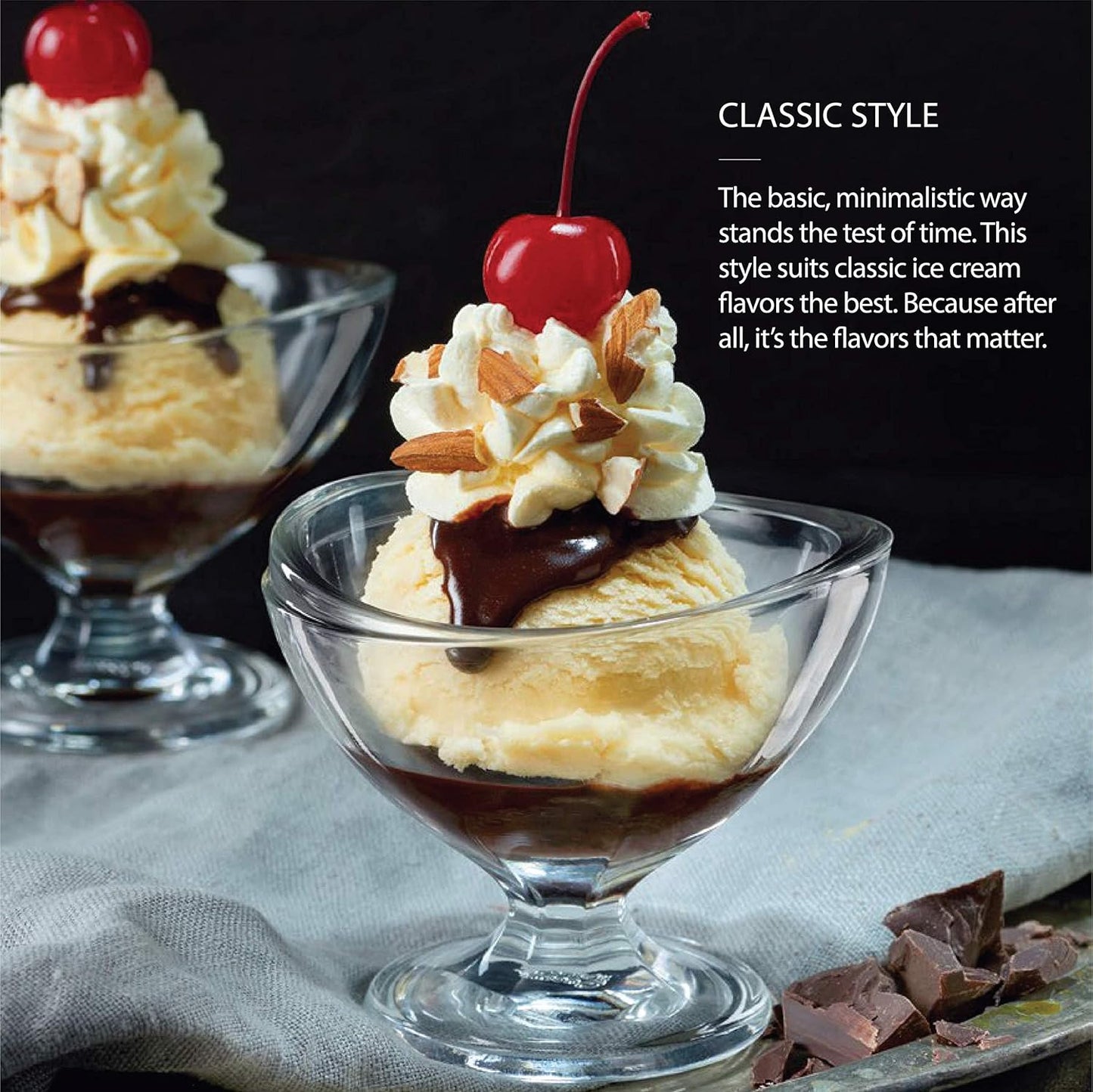 Ocean  Delight Dessert Ice Cream Cup 160 Pack of 6 Clear