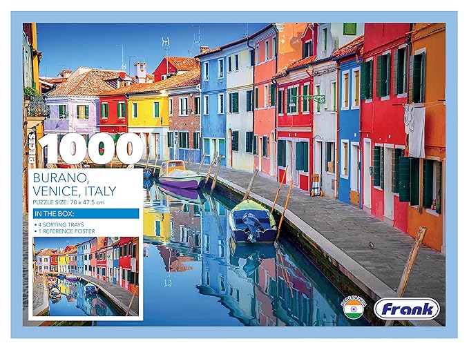 Frank Burano, Venice, Italy Jigsaw Puzzle (1000 Pieces) for Adults and Kid Above 15+ Years- Realistic Illustrations -Fun & Challenging Brain Booster Games - for Focus and Memory -34016