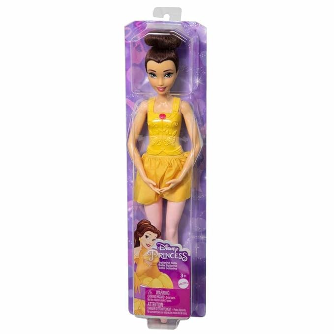 Disney Princess Toys, Posable Ballerina Belle Doll Inspired by The Movie, Ballet Toys, Gifts for Kids