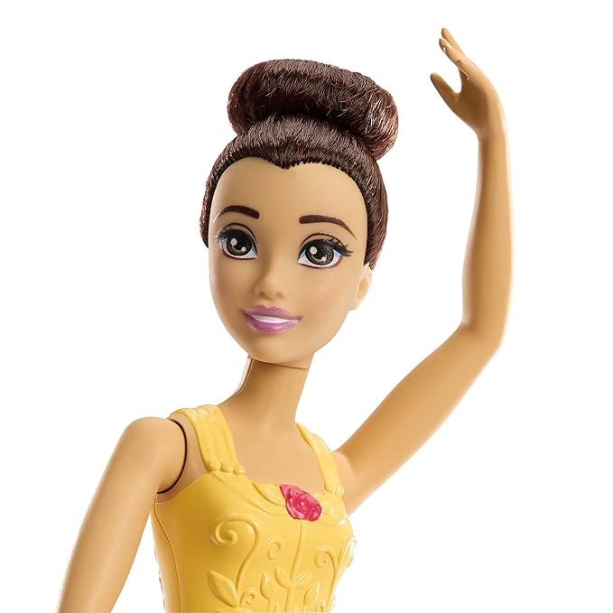 Disney Princess Toys, Posable Ballerina Belle Doll Inspired by The Movie, Ballet Toys, Gifts for Kids