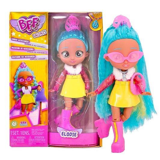 Best Friends Forever Series 3 Elodie Fashion Play Doll for Kids 3+, Stylish Collectible Doll with Trendy Outfits, Perfect for Imaginative Play, Dressing Fun, and Storytelling.