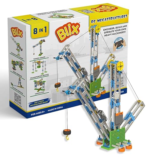 Blix RC Megastructure Remote Control | Toys for Kids | DIY Toy | 1 Kit 8+ Models, Multicolor