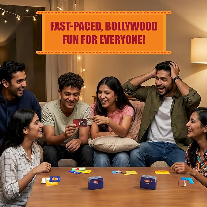 Gouda Games Bollywood Battle Card Game - Fast-Paced Trivia & Guessing Game, Fun for Game Nights, Parties & Family Time, Gifts for Bollywood Fans, Board Game Lovers, Adults, Teens & Kids, 3-12 Players