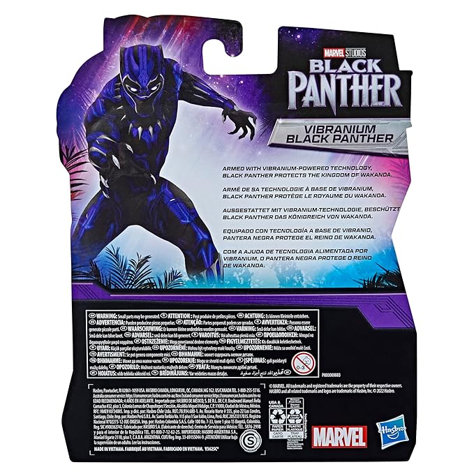 Marvel Black Panther Studios Legacy Collection Vibranium Black Panther Toy, 6-Inch-Scale Action Figure, Toys for Kids Ages 4 and Up