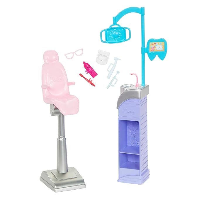 Barbie Careers New Dentist Doll and Playset with Accessories, Medical Doctor Set, Toys