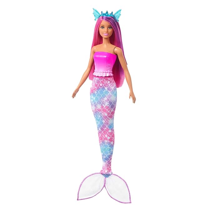 Barbie® Doll, Mermaid Toys, Clothes and Accessories, Fantasy Dress-Up Set, Baby Unicorn and Dragon Pets