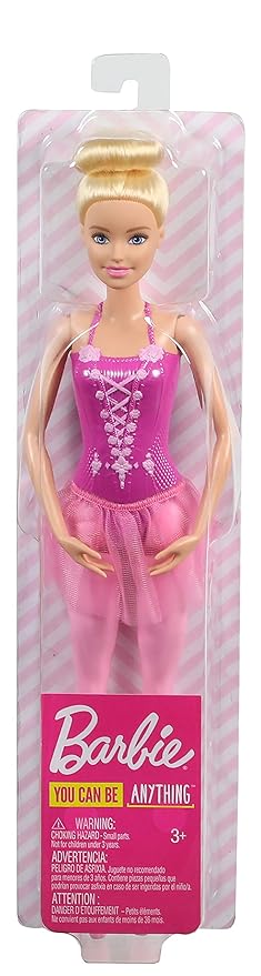 Barbie Ballerina Doll with Ballerina Outfit, Tutu, Sculpted Toe Shoes and Ballet-Posed Arms for Ages 3 and Up
