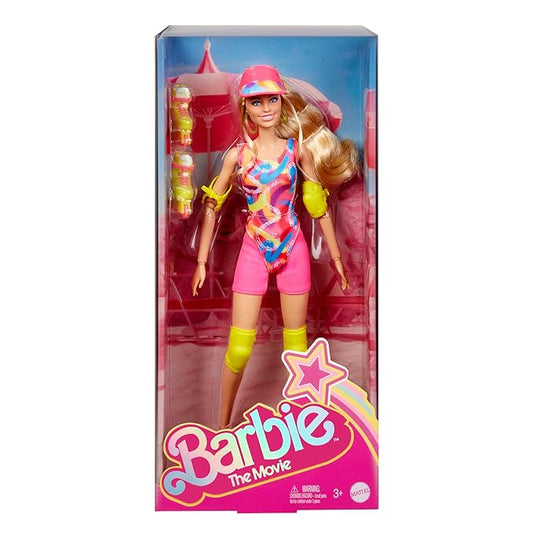 Barbie™ The Movie Doll, Margot Robbie as, Collectible Inline Skating Doll Wearing Leotard, Biker Shorts and Inline Skates