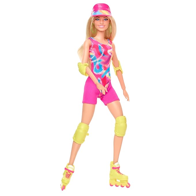 Barbie™ The Movie Doll, Margot Robbie as, Collectible Inline Skating Doll Wearing Leotard, Biker Shorts and Inline Skates