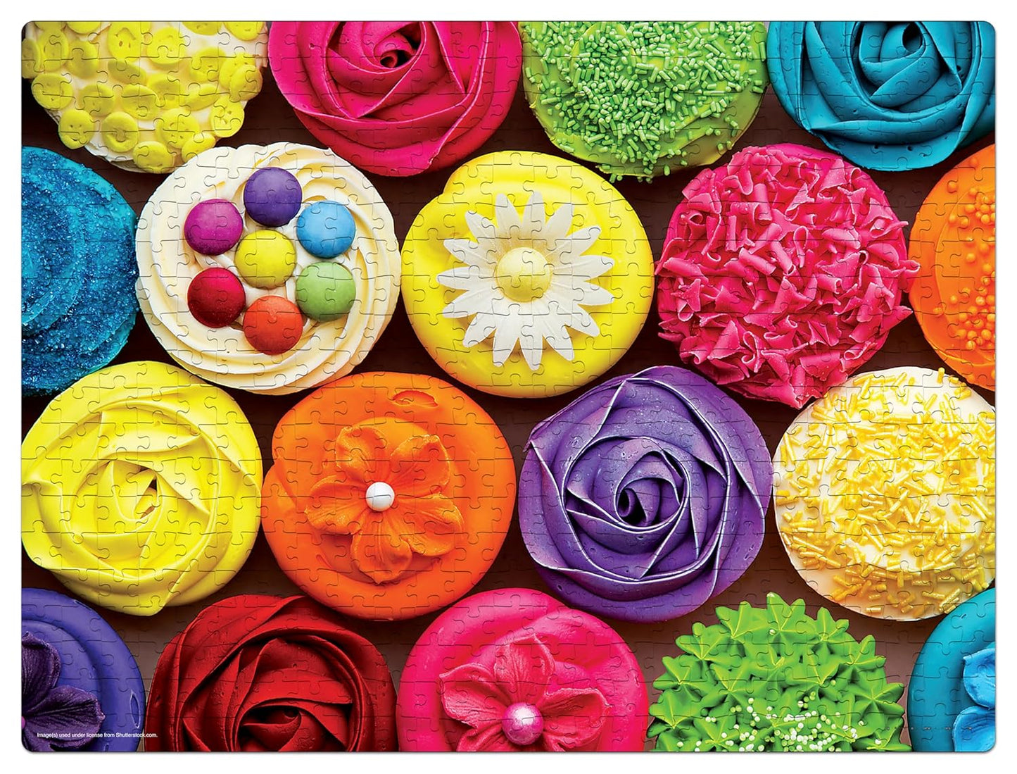 Frank Colourful Cupcakes 500 Piece Jigsaw Puzzle for Adults & Kids Above 10 Years | Fun and Challenging Educational Toys Having Realistic Illustrations | Puzzle Games for Focus & Memory