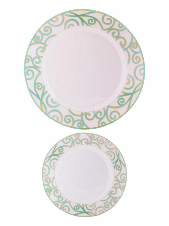 Cello Ariana Green Swirl Dinner Set of 27 Pcs