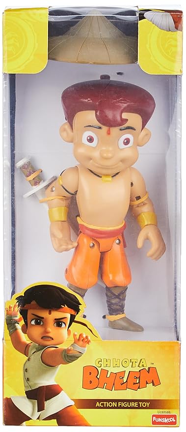 Funskool-Chhota Bheem 7 Inch Action Figure,Green Gold Chhota Bheem and Friends with Articulation,7 inches,Collectible,for 4 Year Old Kids and Above,Toy