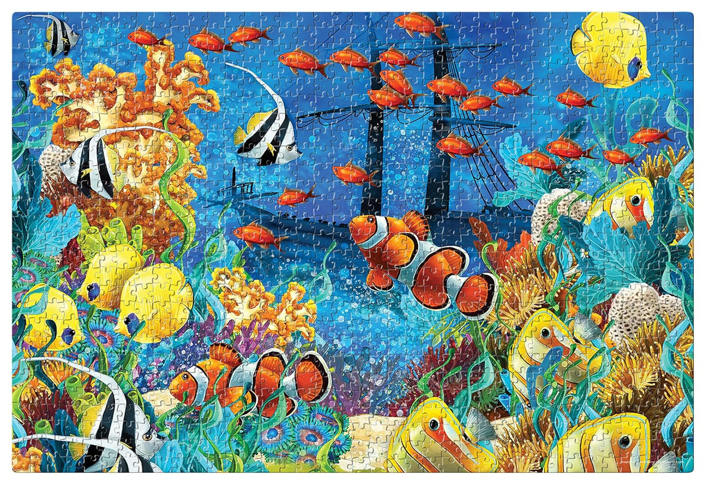 Frank Coral Reef Jigsaw Puzzle (1000 Pieces) for Adults and Kid Above 15+ Years- Realistic Illustrations -Fun & Challenging Brain Booster Games - for Focus and Memory -34011