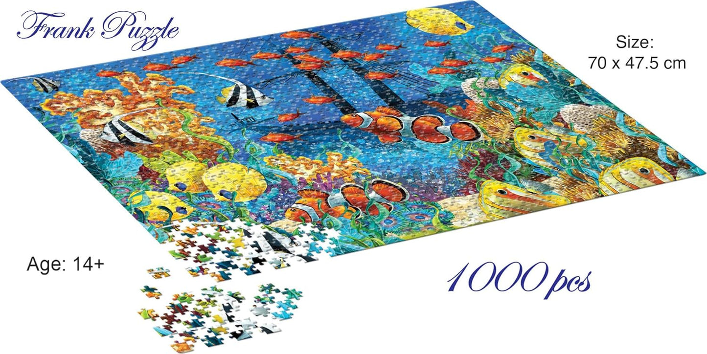 Frank Coral Reef Jigsaw Puzzle (1000 Pieces) for Adults and Kid Above 15+ Years- Realistic Illustrations -Fun & Challenging Brain Booster Games - for Focus and Memory -34011