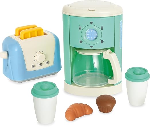 Casdon Takeaway Breakfast Set|Pretend Playset for Kids,Interactive Toy Toaster & Coffee Maker,Kitchen Set for Gifting|Realistic Feel with Play Food,Breakfast Set|Pretend Play for Children Aged 3+
