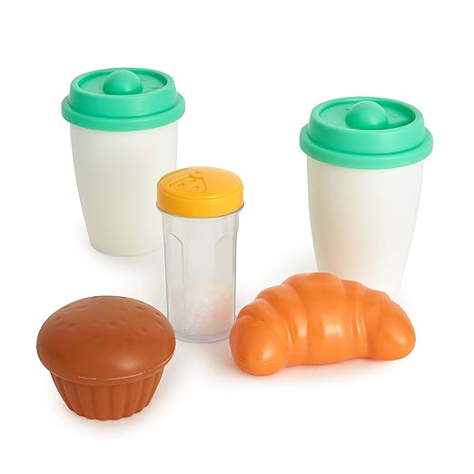Casdon Takeaway Breakfast Set|Pretend Playset for Kids,Interactive Toy Toaster & Coffee Maker,Kitchen Set for Gifting|Realistic Feel with Play Food,Breakfast Set|Pretend Play for Children Aged 3+