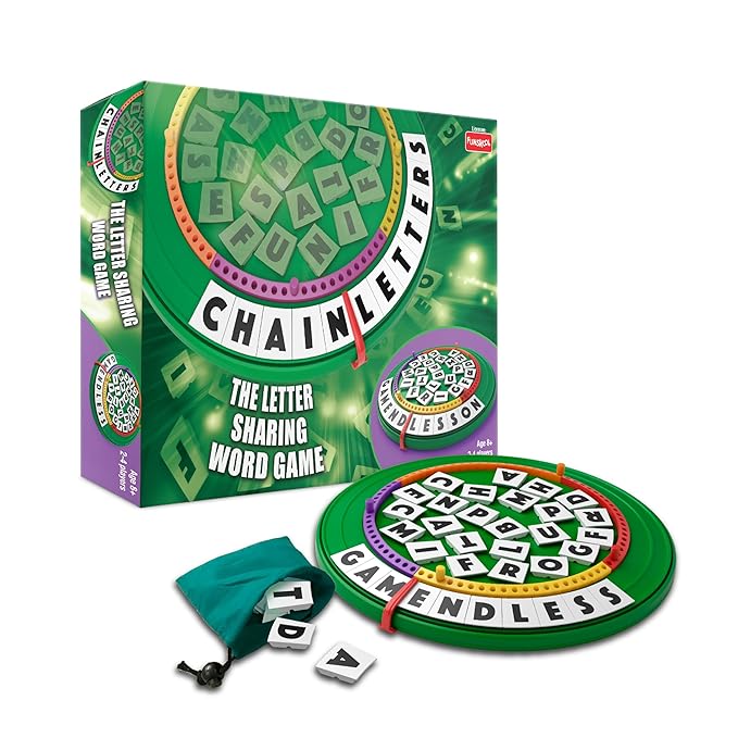 Funskool Games-Chain Letters,Educational & The Letter Sharing Word Game, For Kids, Adults & Family,2 - 4 Players,8 & Above