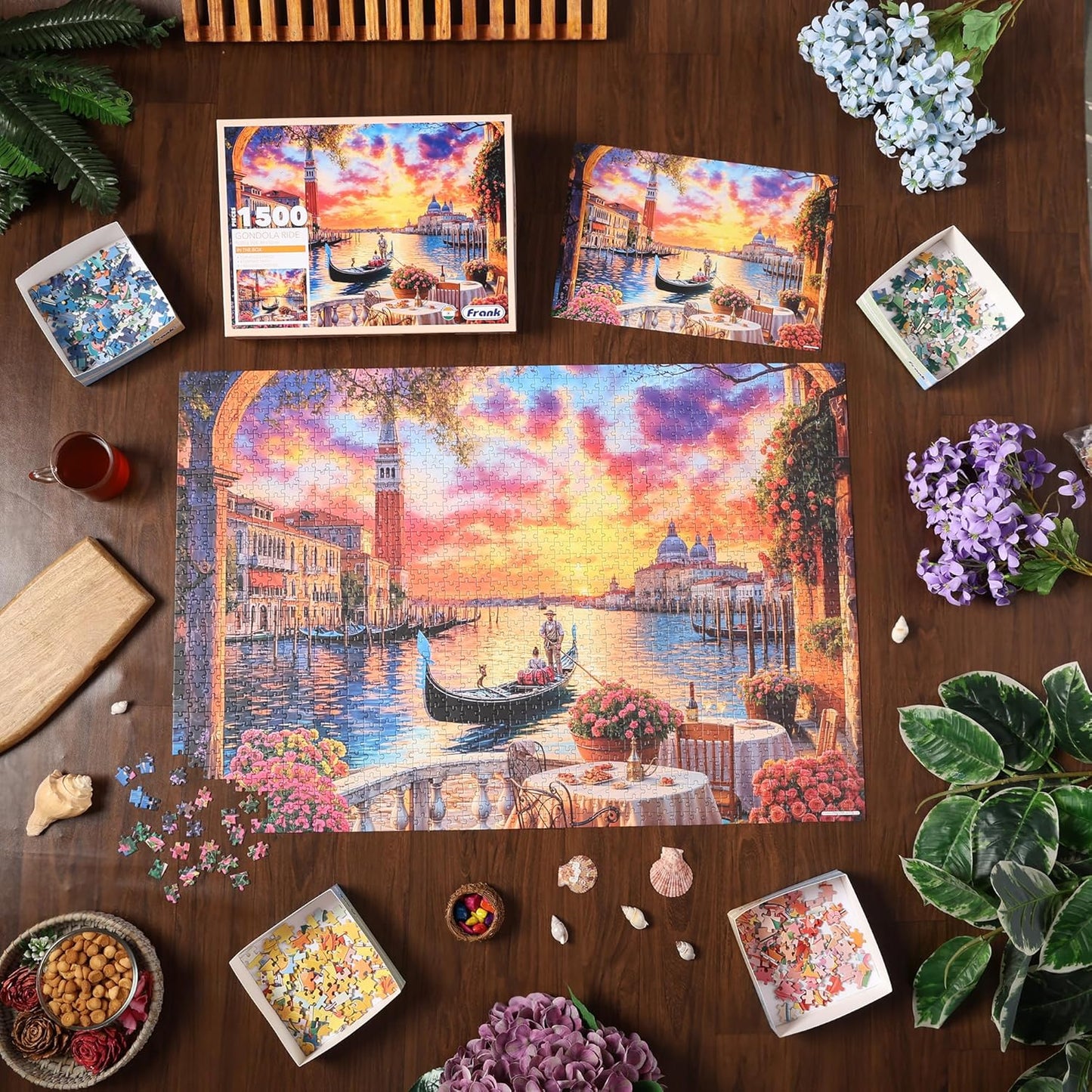 Frank Gondola Ride 1500 Piece Jigsaw Puzzle for Adults & Teenagers | Puzzle Game for Ages 15+ | Matte Finish Board | Includes 4 Sorting Trays | Jigsaw Puzzle for Adults & Kids | Made in India